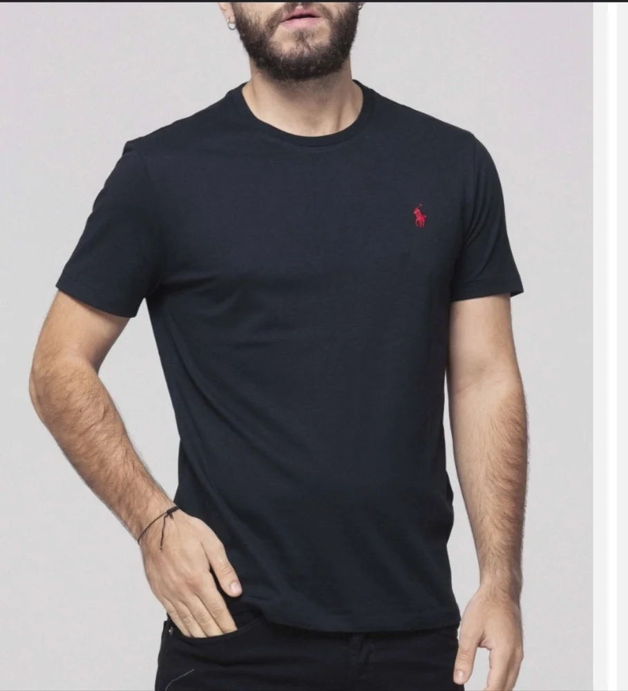 Polo Ralph Lauren Cotton T-Shirt Black Size Large - Picture 2 of 8